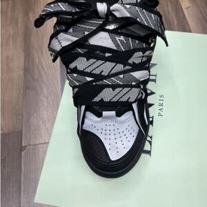 Lanvin Monochrome High-Top Sneakers